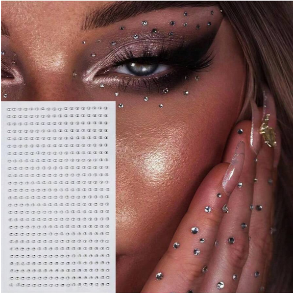 Autocollant de Gemme de Cheveux et de Visage