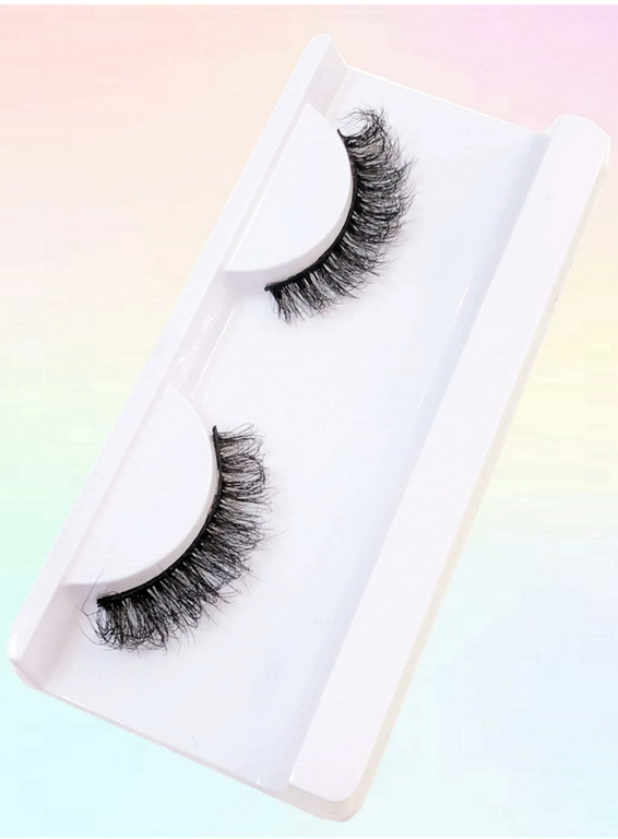 1 Paire de Faux Cils Naturels Moelleux, Courts et Réutilisables