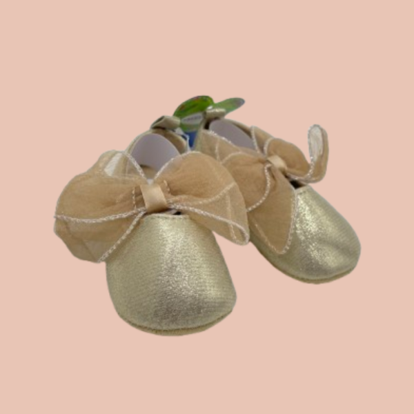 Ballerines métalliques bébé fille