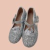 Ballerines Mary Jane à paillettes argentées