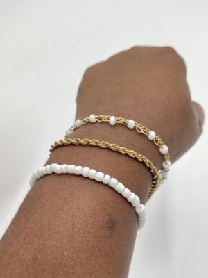 Ensemble de 3 bracelets perles