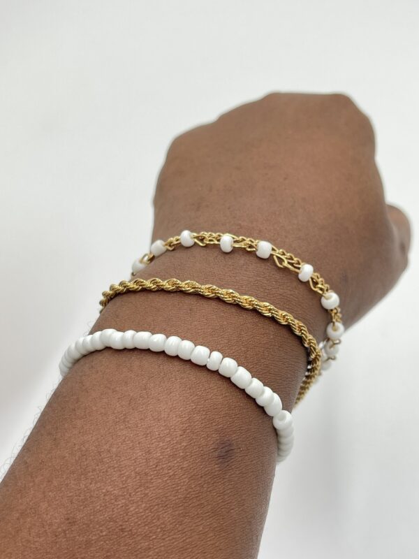 Ensemble de 3 bracelets perles