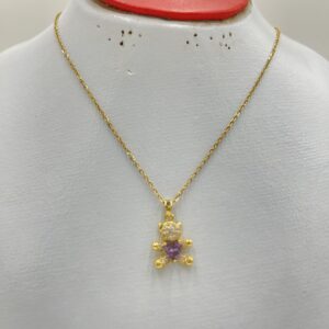 Collier pendentif cœur ours