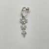Piercing nombril fleur zircon