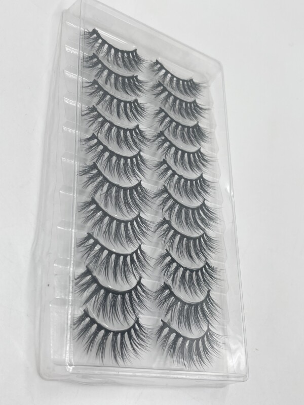 Himirell - 10 Paires de Faux Cils 3D Moelleux et Doux, Style Croisé