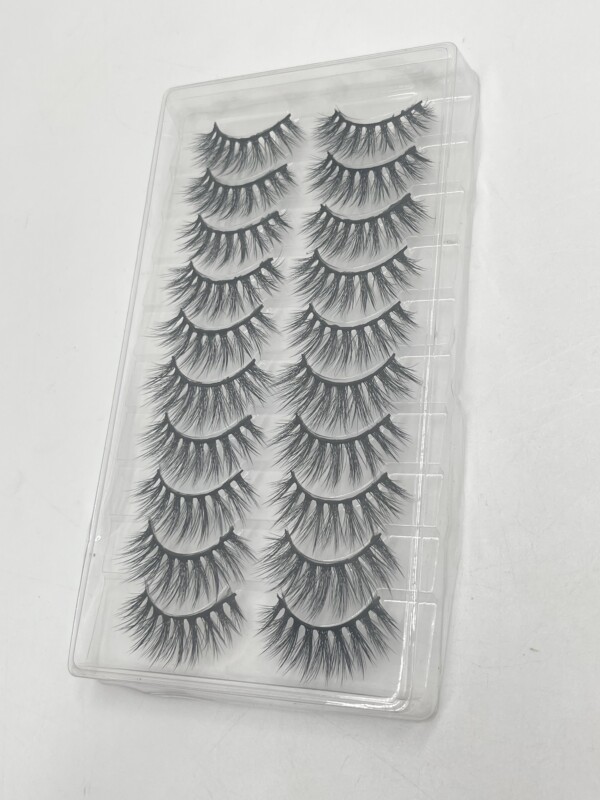 Himirell - 10 Paires de Faux Cils 3D Moelleux et Doux, Style Croisé