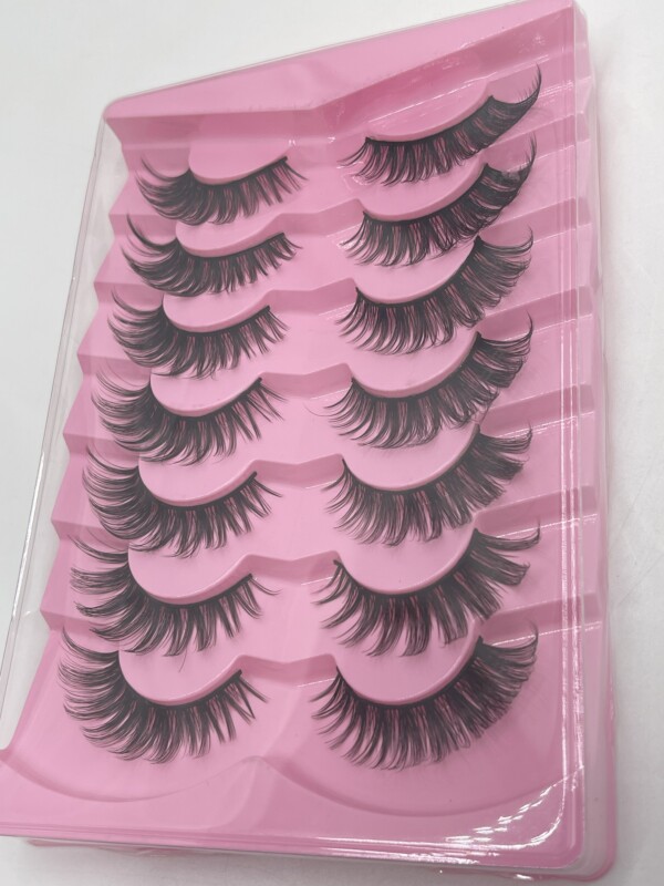 7 Paires de Faux Cils Œil de Chat Visons 3D – Curl Ailé