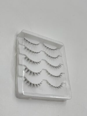 5 Paires de Faux Cils de Vison à Bande Claire