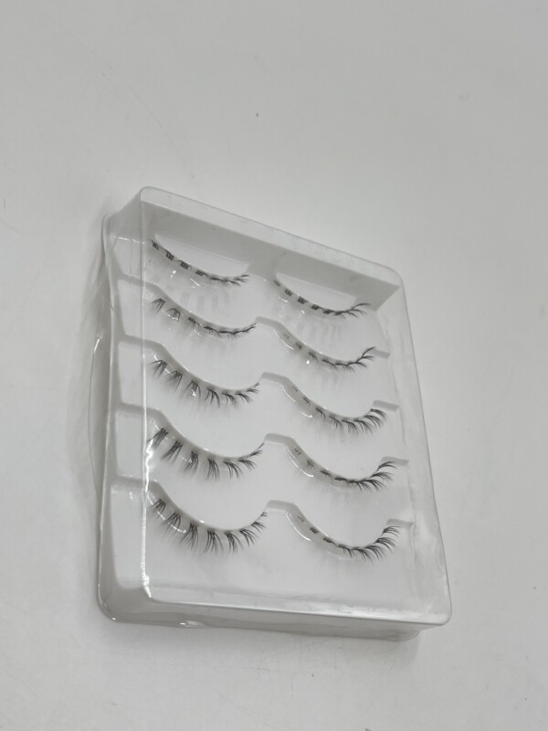 5 Paires de Faux Cils de Vison à Bande Claire
