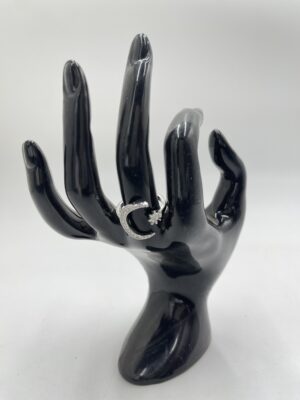 Bague à Décor de Lune et d'Étoile en Strass