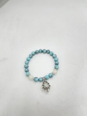 Bracelet Lotus Fluorescent – Bleu Turquoise Pour Homme
