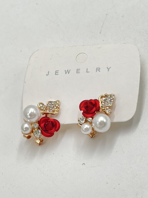 Boucles d'Oreilles Pendantes à Breloque Florale