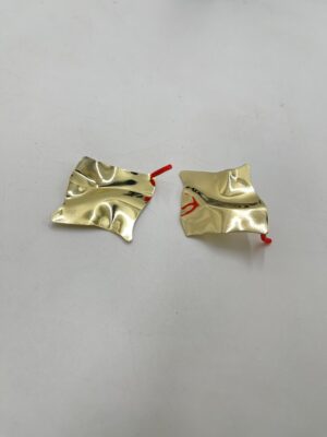 IMG_9370 Boucles d'Oreilles Géométriques Asymétriques à Surface Miroir