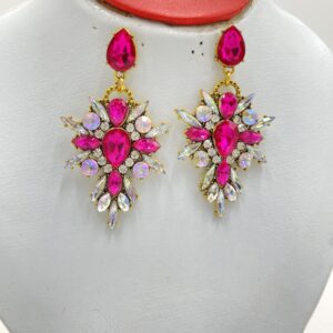 Boucles d'Oreilles Pendantes en Strass