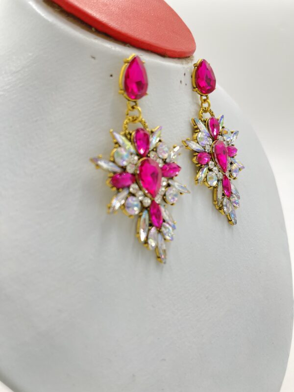 Boucles d'Oreilles Pendantes en Strass
