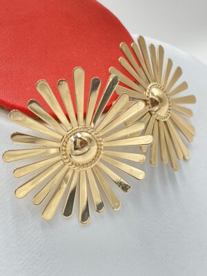 Boucles d'Oreilles à Fleurs Creuses Géométriques