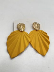 Boucles d'Oreilles Pendantes Feuille