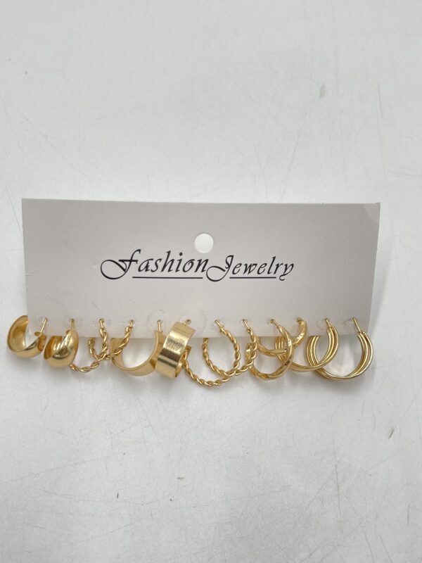 Boucles d'Oreilles Torsadées Géométriques en Fausses Perles