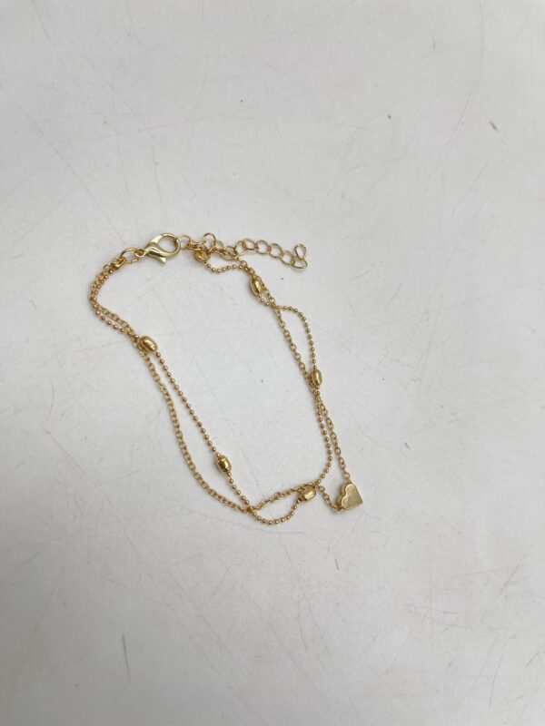 Bracelet de cheville cœur doré