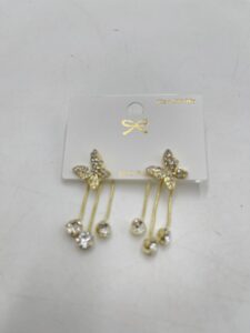 boucles d'oreilles papillon en strass