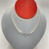 Collier cœur et perles