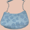 Sac Hobo à Chaîne Floral Bleu