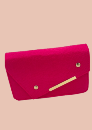 Sac Enveloppe Rose Fluo à Chaîne