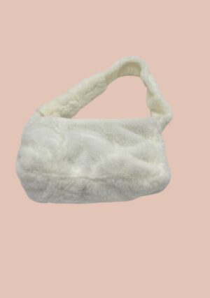 Sac Baguette Fluffy Blanc Hiver