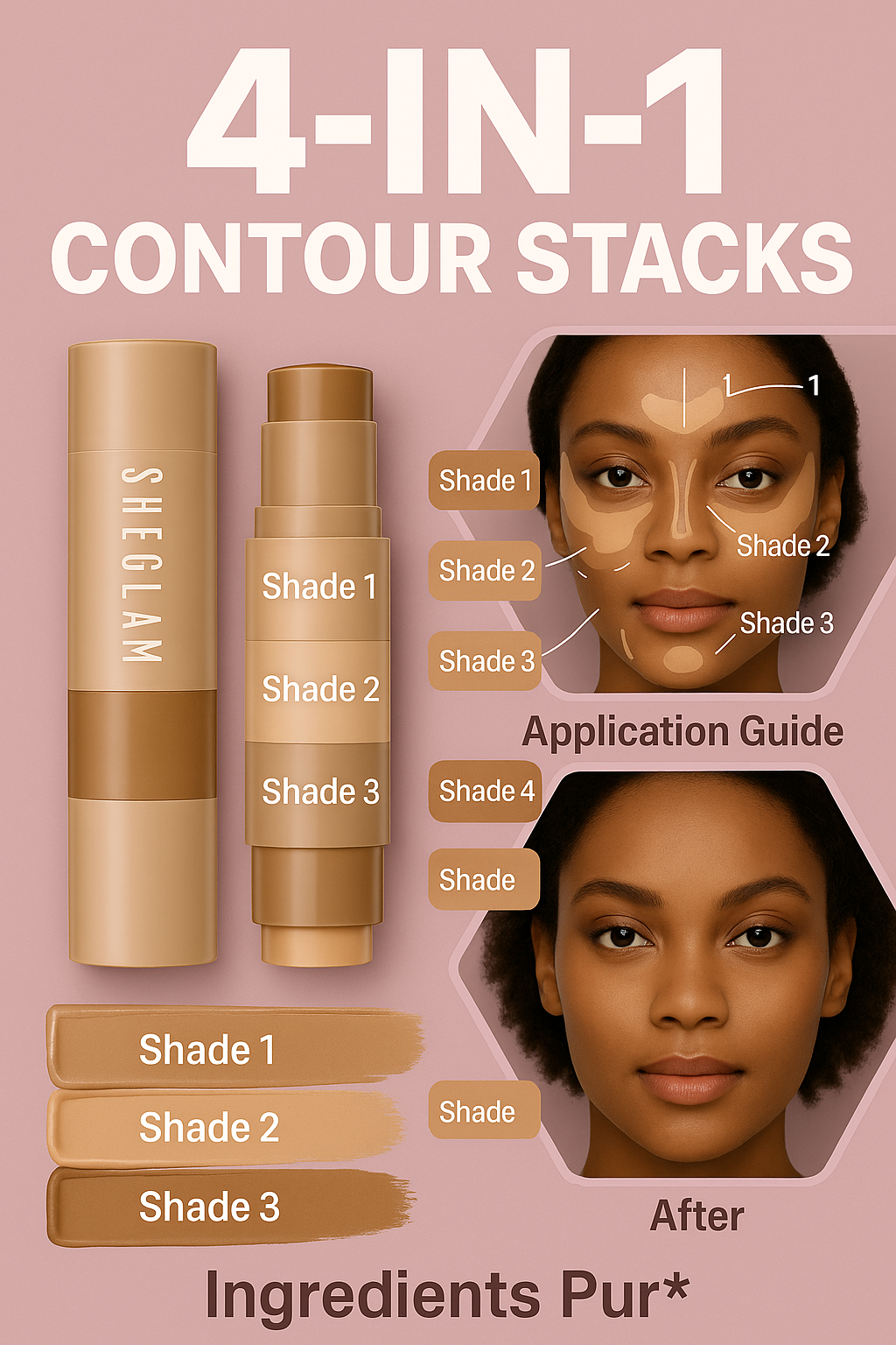 SHEGLAM Stylo Visage Multi-Glam-Stick Contouring SHEGLAM Stylo Visage Multi-Glam-Stick Contouring