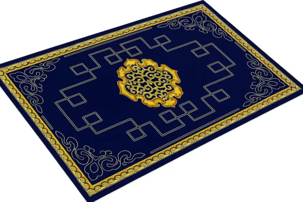 Tapis Impérial Bleu & Or