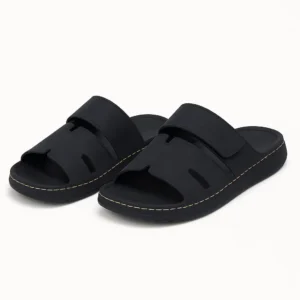 Noir Intemporel – Sandales Premium