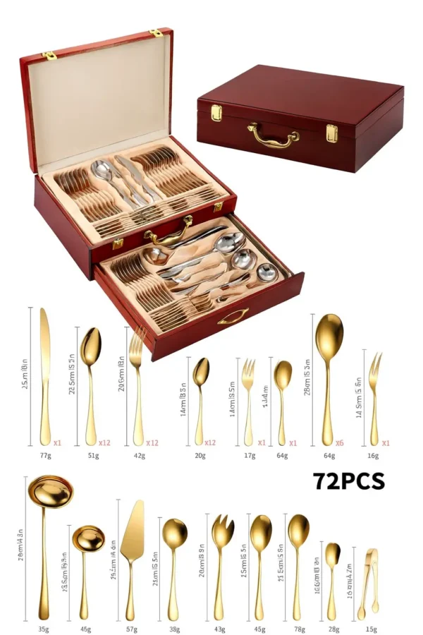Service de Couverts Luxe 72 Pièces