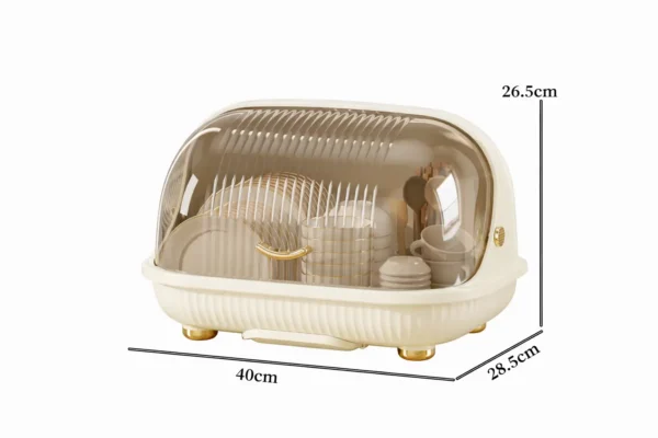 Égouttoir à Vaisselle avec Couvercle Transparent – Design Moderne