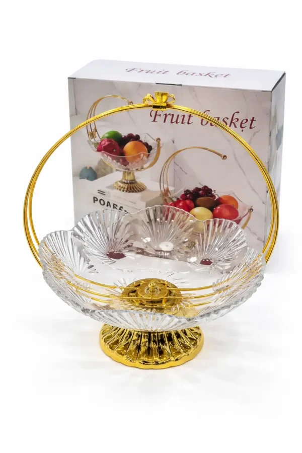 ChatGPT Image 4 janv. 2026, 17_02_49 Corbeille à Fruits en Verre Cristallin avec Support Doré