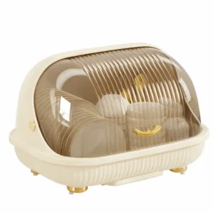 Égouttoir à Vaisselle avec Couvercle Transparent – Design Moderne