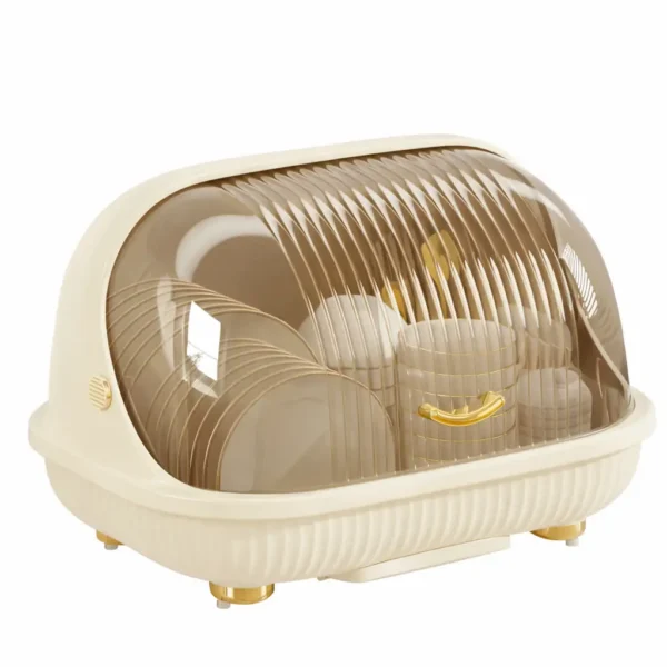 Égouttoir à Vaisselle avec Couvercle Transparent – Design Moderne