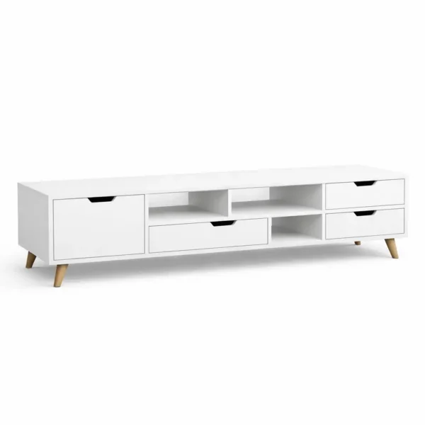 Meuble TV Scandinave Blanc Minimaliste