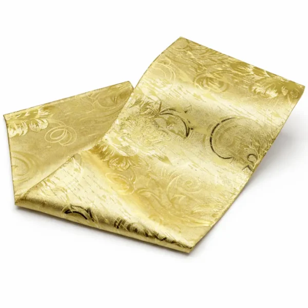 Nappe de Table 1M83 – Doré Élégance Royale Nappe de Table 1M83 – Doré Élégance Royale