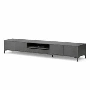 Meuble TV Moderne XXL 200cm – Gris Élégant