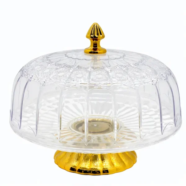 GoldCrystal Cloche à Dessert Élégance