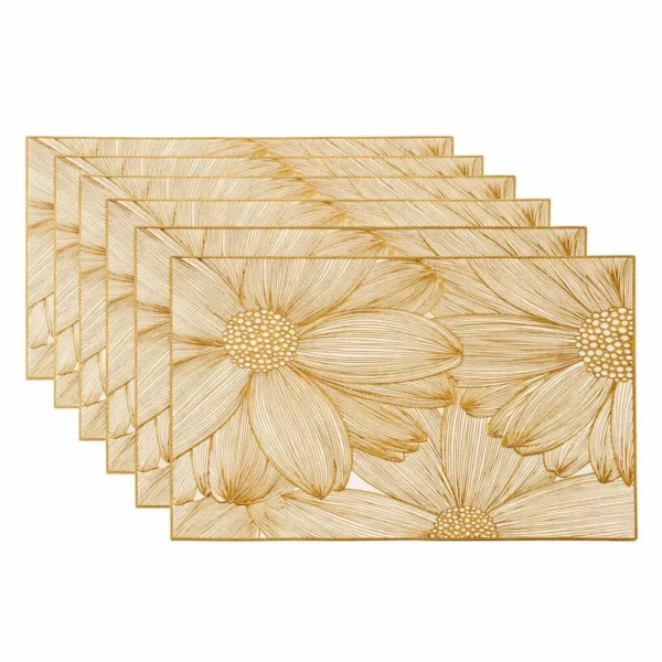 GoldenBloom Set de Table 6 Pièces. GoldenBloom Set de Table 6 Pièces.