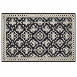 Tapis Décoratif Motif Noir & Blanc 3M x 2M