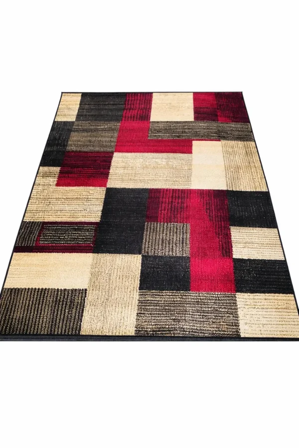 tapis moderne 3M x 2M design patchwork élégant