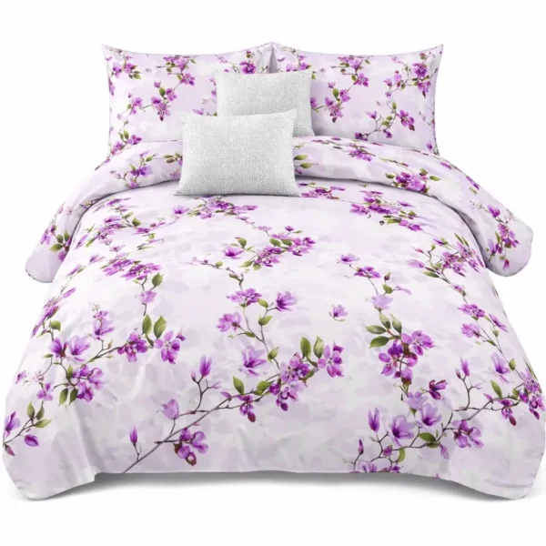 parure de lit florale orchidée 3 pièces