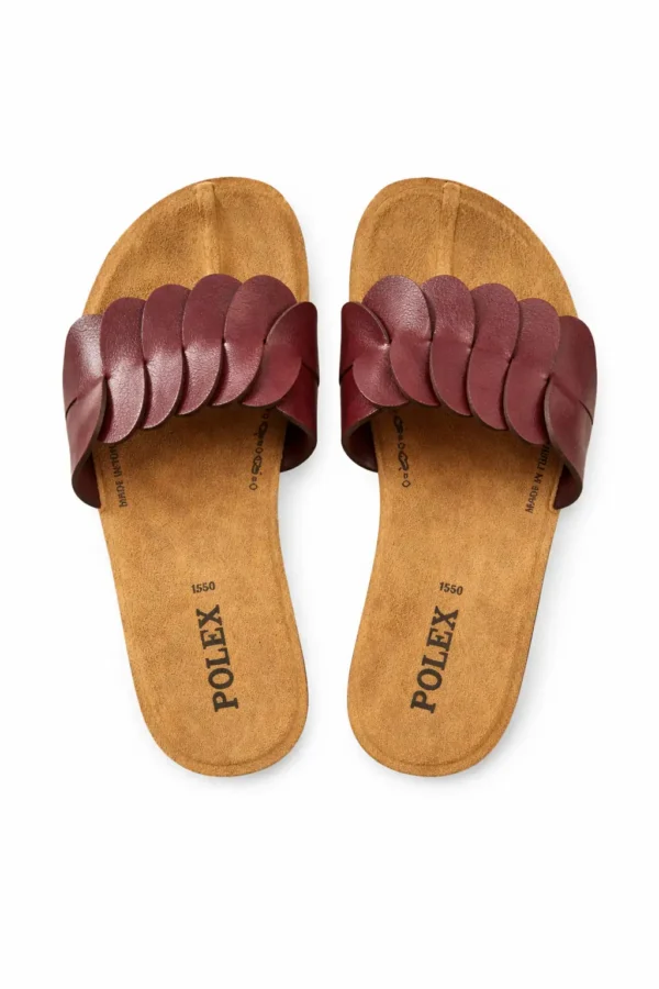 Sandales POLEX Twist Bordeaux – Élégance Texturée Sandales POLEX Twist Bordeaux – Élégance Texturée