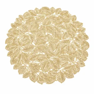 GoldenLeaf Set de Table Rond 6 Pièces