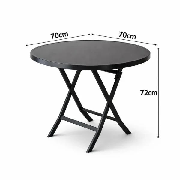 Table Ronde Pliante Grand Format 70cm