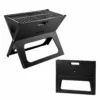 Barbecue Pliable Portable en Acier Noir