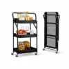 chariot de rangement pliable à 3 niveaux