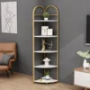 Étagère d’Angle Design Dorée 5 Niveaux Élégante